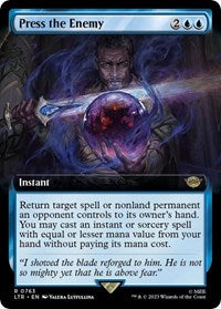 Press the Enemy (Extended Art) (Surge Foil) (763) [Universes Beyond: The Lord of the Rings: Tales of Middle-earth]
