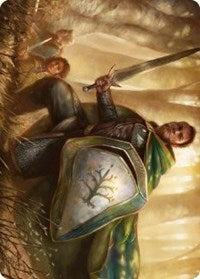 Boromir, Warden of the Tower Art Card (1) [Art Series: Universes Beyond: The Lord of the Rings: Tales of Middle-earth]
