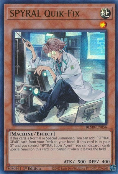 SPYRAL Quik-Fix (BLMR-EN056) [Battles of Legend: Monstrous Revenge]