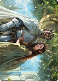 Aragorn and Arwen, Wed Art Card (33) [Art Series: Universes Beyond: The Lord of the Rings: Tales of Middle-earth]