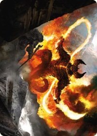 The Balrog, Flame of Udun Art Card (36) [Art Series: Universes Beyond: The Lord of the Rings: Tales of Middle-earth]