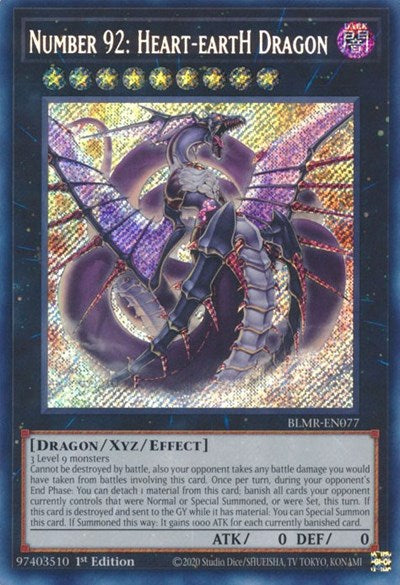Number 92: Heart-eartH Dragon (BLMR-EN077) [Battles of Legend: Monstrous Revenge]