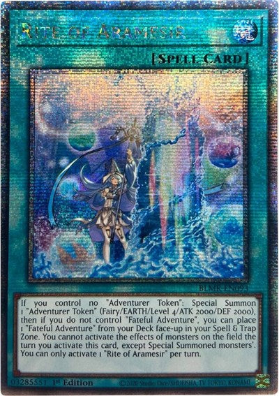 Rite of Aramesir (Quarter Century Secret Rare) (BLMR-EN093) [Battles of Legend: Monstrous Revenge]