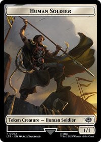 Human Soldier (0002) // Food (0011) Double-Sided Token (2 // 11) [Universes Beyond: The Lord of the Rings: Tales of Middle-earth]