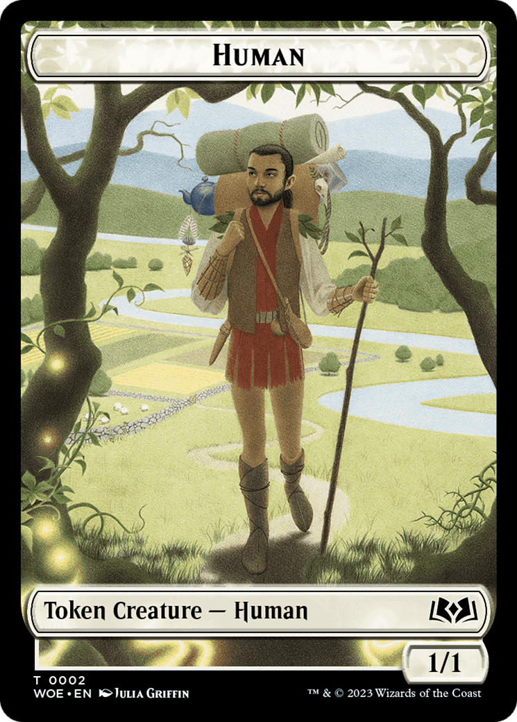 Human Token (WOE-002) - Wilds of Eldraine Tokens Foil