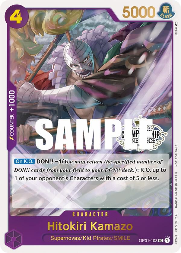 Hitokiri Kamazo (Store Championship 2023 Participation Pack Vol.1) (OP01-108) [One Piece Promotion Cards]