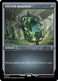 Emerald Medallion (Foil Etched) (603) [Commander Masters]