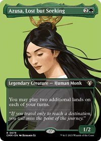Azusa, Lost but Seeking (Borderless) (679) [Commander Masters]