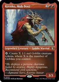 Krenko, Mob Boss (Foil Etched) (543) [Commander Masters]