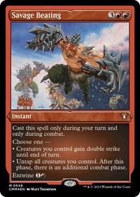 Savage Beating (Foil Etched) (548) [Commander Masters]