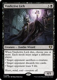 Vindictive Lich (196) [Commander Masters]
