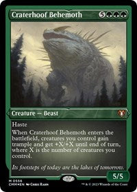 Craterhoof Behemoth (Foil Etched) (556) [Commander Masters]