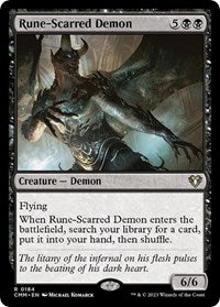 Rune-Scarred Demon (184) [Commander Masters]