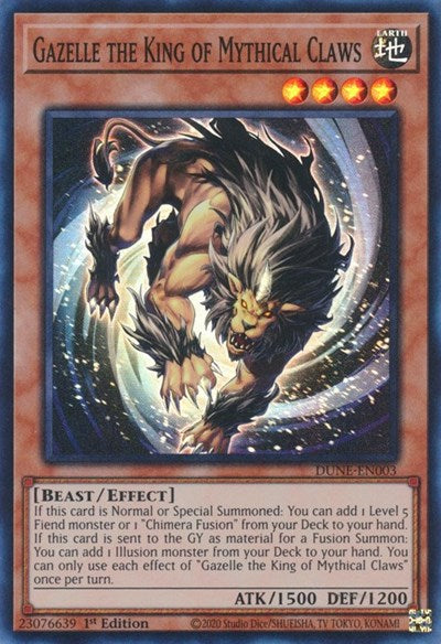 Gazelle the King of Mythical Claws (DUNE-EN003) [Duelist Nexus]
