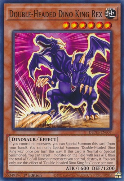 Double-Headed Dino King Rex (DUNE-EN007) [Duelist Nexus]