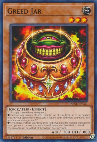 Greed Jar (DUNE-EN029) [Duelist Nexus]