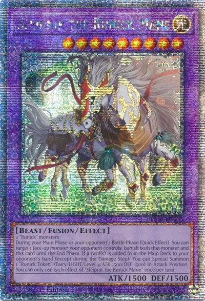 Sleipnir the Runick Mane (Quarter Century Secret Rare) (DUNE-EN035) [Duelist Nexus]