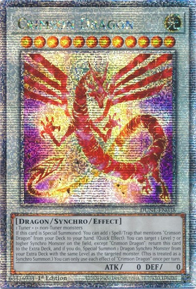 Crimson Dragon (Quarter Century Secret Rare) (DUNE-EN038) [Duelist Nexus]