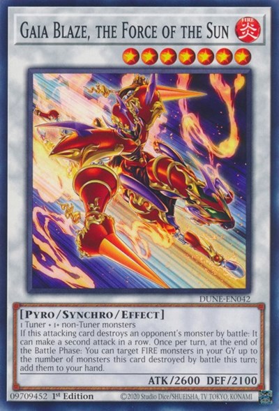 Gaia Blaze, the Force of the Sun (DUNE-EN042) [Duelist Nexus]