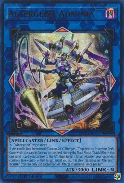 Altergeist Adminia (DUNE-EN047) [Duelist Nexus]