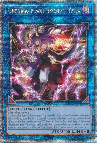 Unchained Soul Lord of Yama (Quarter Century Secret Rare) (DUNE-EN049) [Duelist Nexus]