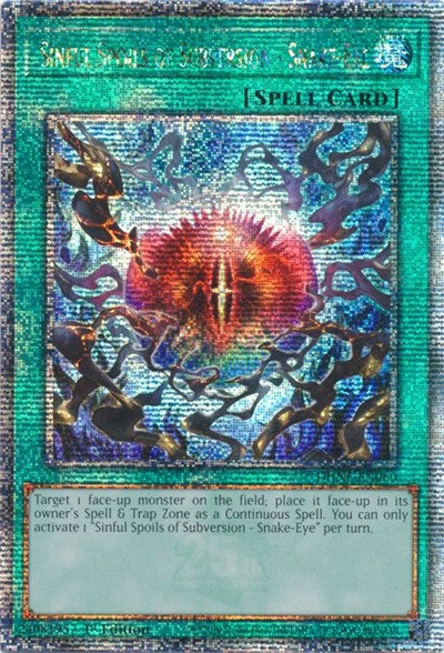 Sinful Spoils of Subversion - Snake-Eye (Quarter Century Secret Rare) (DUNE-EN060) [Duelist Nexus]