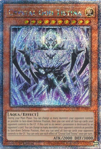 Crystal God Tistina (Quarter Century Secret Rare) (DUNE-EN089) [Duelist Nexus]