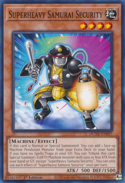 Superheavy Samurai Security (DUNE-EN097) [Duelist Nexus]