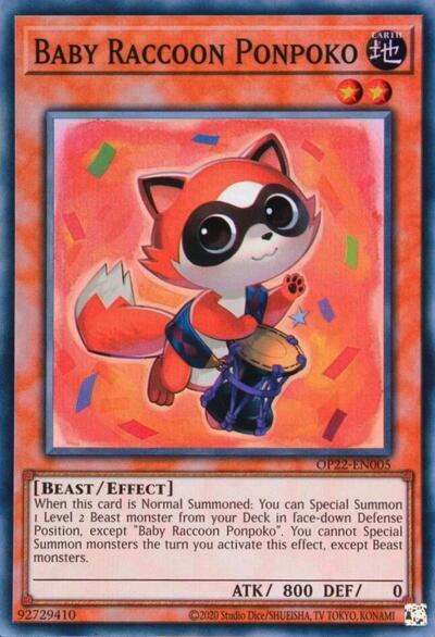 Baby Raccoon Ponpoko (OP22-EN005) [OTS Tournament Pack 22]