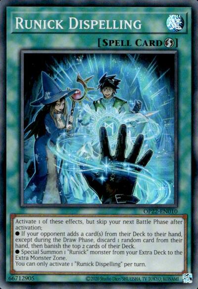 Runick Dispelling (OP22-EN010) [OTS Tournament Pack 22]