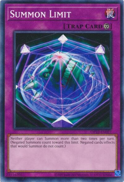 Summon Limit (OP22-EN027) [OTS Tournament Pack 22]