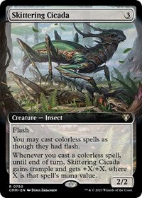 Skittering Cicada (Extended Art) (750) [Commander Masters]