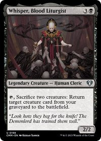 Whisper, Blood Liturgist (198) [Commander Masters]
