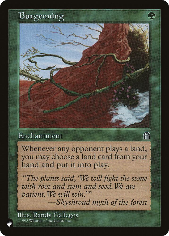 Burgeoning [The List Reprints]
