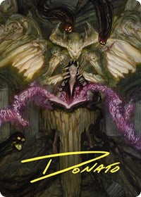 Demonic Tutor Art Card (Gold-Stamped Signature) (64) [Art Series: Commander Masters]
