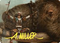 Tuskguard Captain Art Card (Gold-Stamped Signature) (16) [Art Series: Commander Masters]