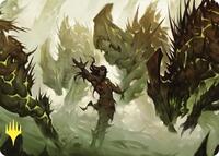 Ezuri's Predation Art Card (Gold-Stamped) (23) [Art Series: Commander Masters]