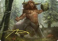 Stonehoof Chieftain Art Card (Gold-Stamped Signature) (26) [Art Series: Commander Masters]