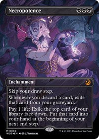 Necropotence (Anime Borderless) (Confetti Foil) (94) [Wilds of Eldraine: Enchanting Tales]