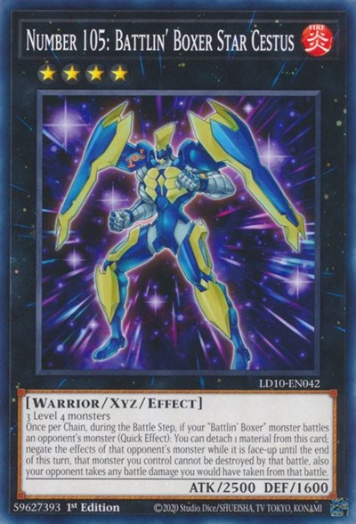 Number 105: Battlin' Boxer Star Cestus (LD10-EN042) [Legendary Duelists: Soulburning Volcano]