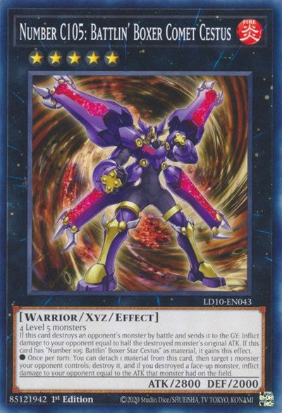 Number C105: Battlin' Boxer Comet Cestus (LD10-EN043) [Legendary Duelists: Soulburning Volcano]
