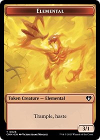 Elemental (0026) // Elephant Double-Sided Token (26 // 31) [Commander Masters]