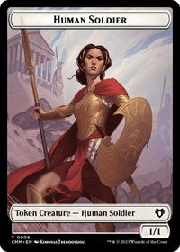 Human Soldier // Dwarf Berserker Double-Sided Token (6 // 23) [Commander Masters]