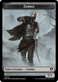 Zombie (0019) // Bird Illusion Double-Sided Token (19 // 11) [Commander Masters]