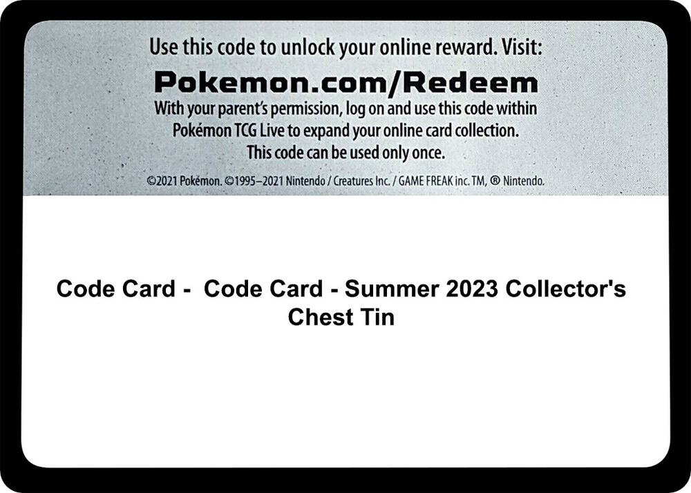 Code Card - Summer 2023 Collector's Chest Tin [SWSH05: Battle Styles]