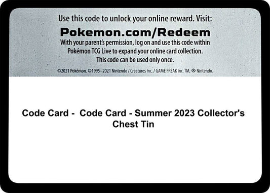 Code Card - Summer 2023 Collector's Chest Tin [SWSH05: Battle Styles]