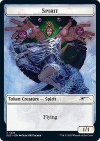 Spirit (SLD) // Ajani's Pridemate Double-sided Token (1341 // 1) [Secret Lair Drop Series]