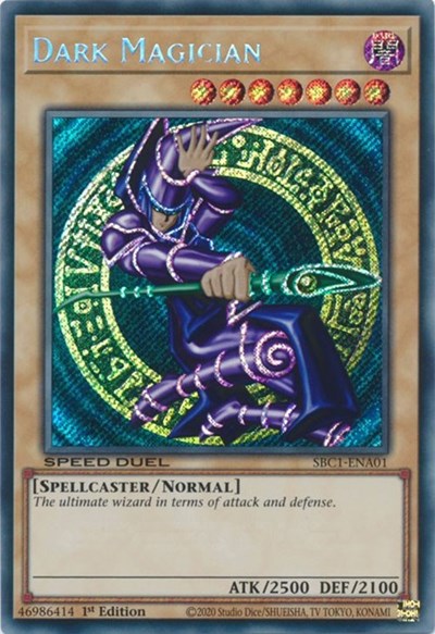 Dark Magician (A) (Secret Rare) (SBC1-ENA01) [Speed Duel: Streets of Battle City]