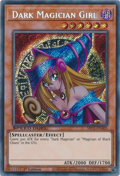 Dark Magician Girl (Secret Rare) (SBC1-ENA05) [Speed Duel: Streets of Battle City]