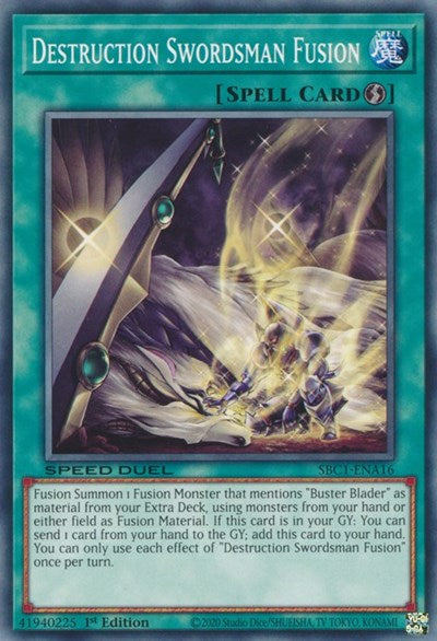 Destruction Swordsman Fusion (SBC1-ENA16) [Speed Duel: Streets of Battle City]